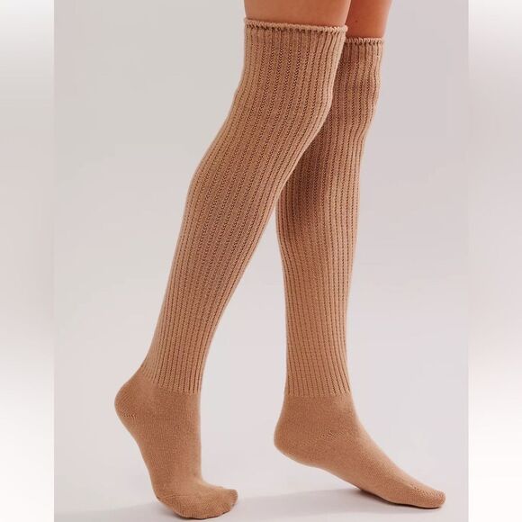 Free People Bulky Knit Over-The-Knee Socks, New, NWT - Picture 1 of 3
